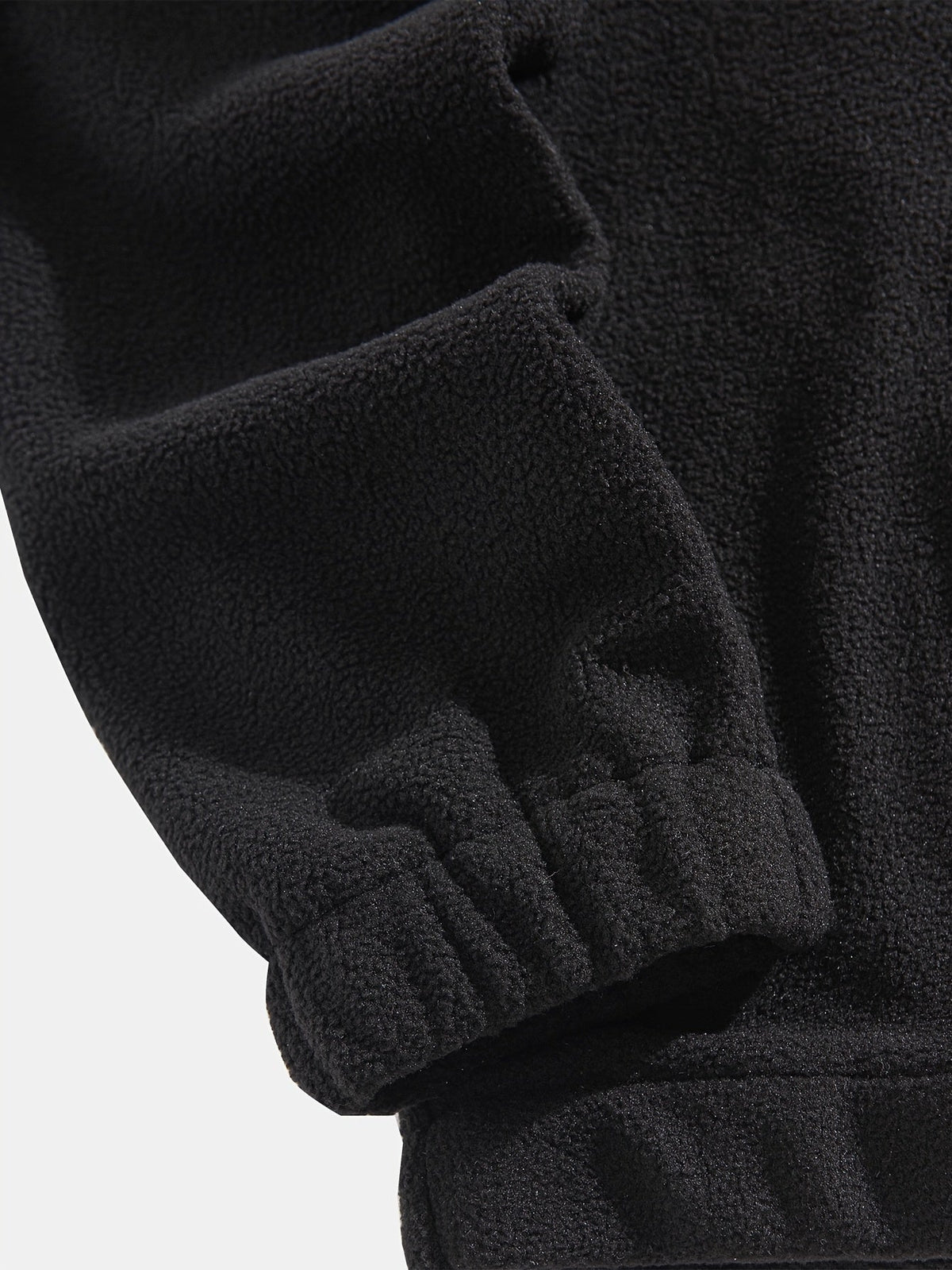 Emil | Men's Embroidered Quarter Zip Sweatshirt – Black