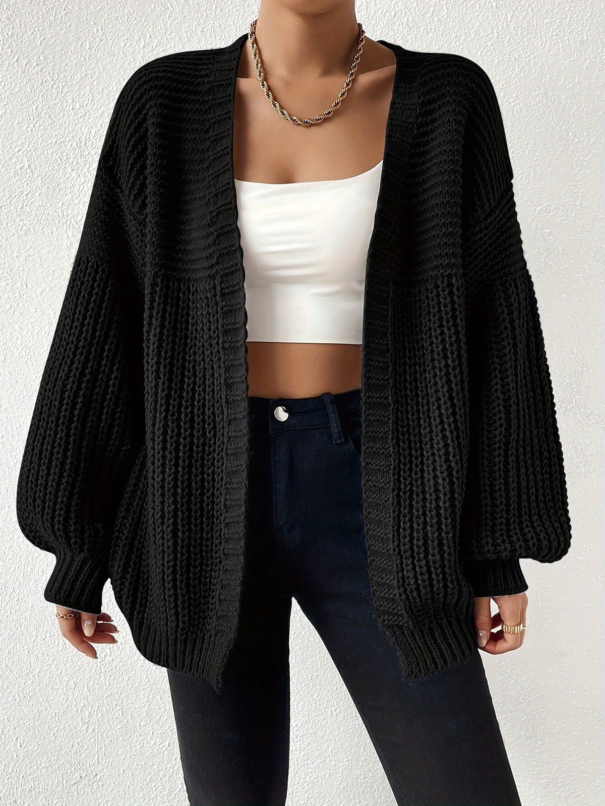 Vera | Women's Chunky Knit Cardigan Sweater – Open Front Cardigan
