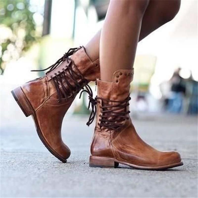 Piper | Women's Studded Ankle Boots – Low Heel Edgy Fall Boots