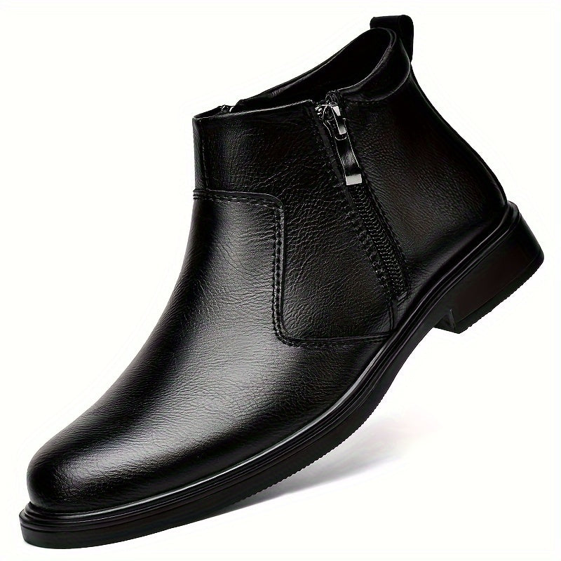 Dale | Men's Warm Lined Winter Boots – Zip Up Ankle Boots