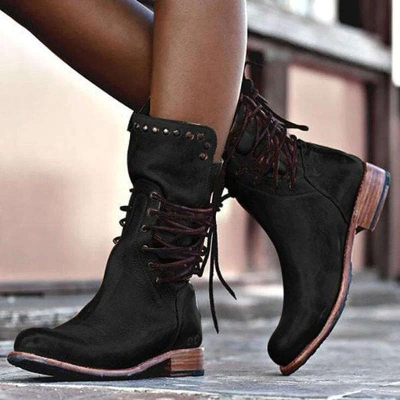 Piper | Women's Studded Ankle Boots – Black