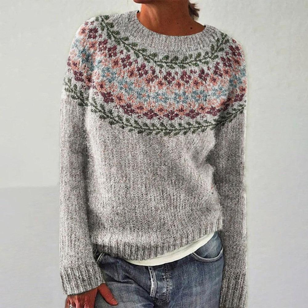 Elena | Women's Handmade Fair Isle Knit Sweater – Itch Free Yoke Pullover