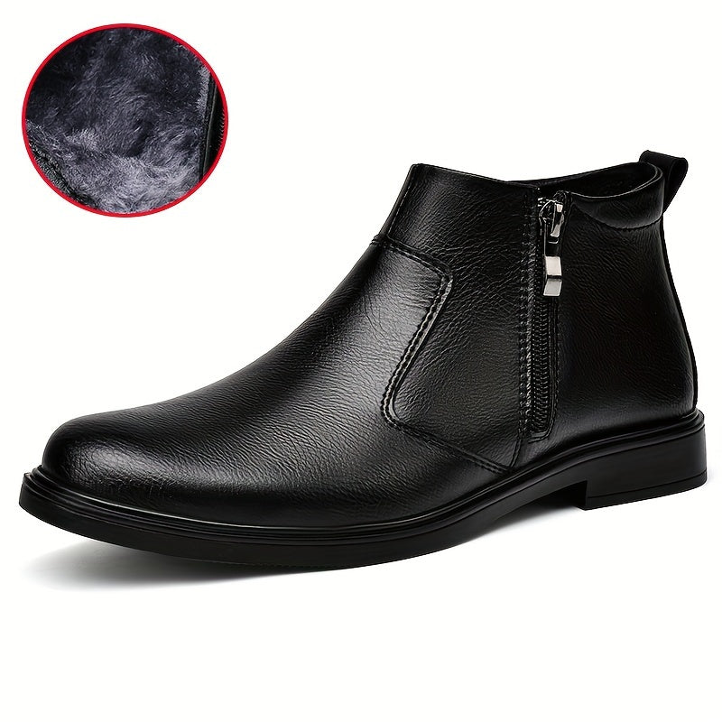 Dale | Men's Warm Lined Winter Boots – Zip Up Ankle Boots