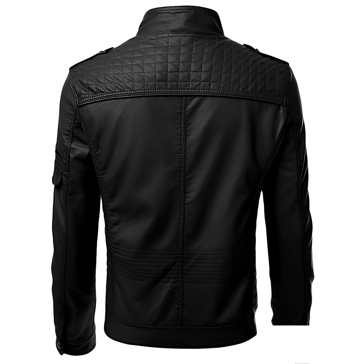 Kurt | Men's Leather Look Moto Jacket – Multi Zip Biker Jacket