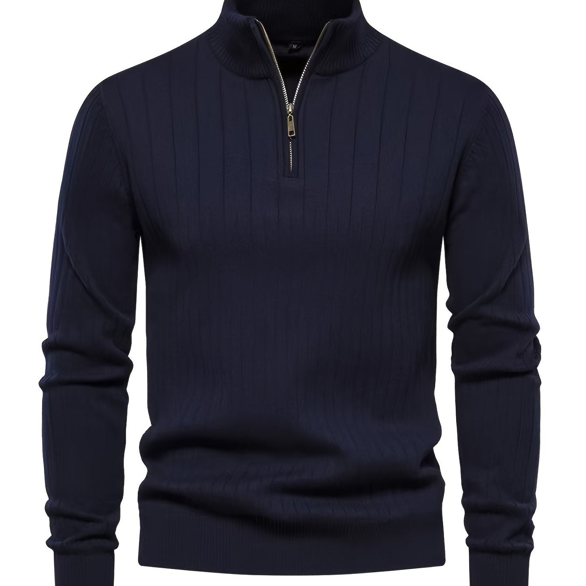 Joel | Men's Stand Collar Quarter Zip Knit Sweater – Soft Pullover
