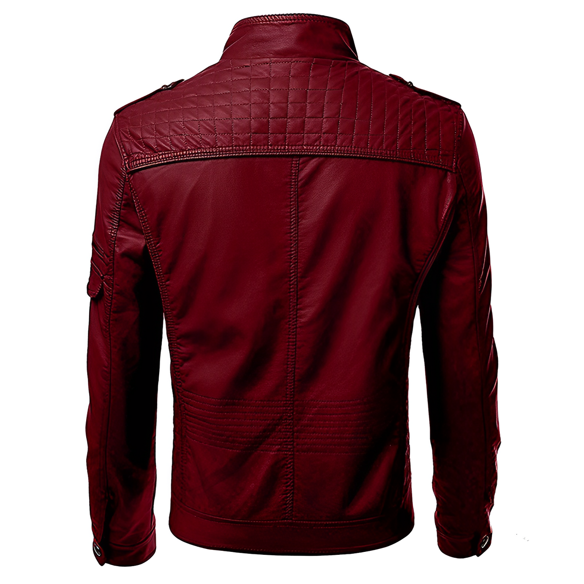 Kurt | Men's Leather Look Moto Jacket – Multi Zip Biker Jacket
