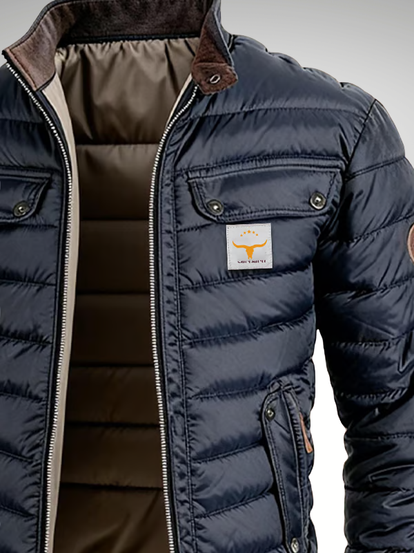 Nash | Men's Stand Collar Quilted Jacket – Warm Layering Jacket