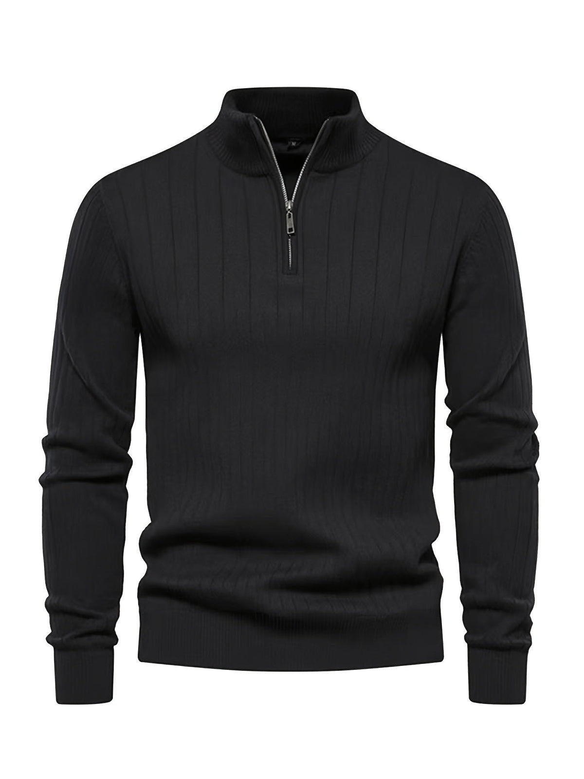 Joel | Men's Stand Collar Quarter Zip Knit Sweater – Soft Pullover