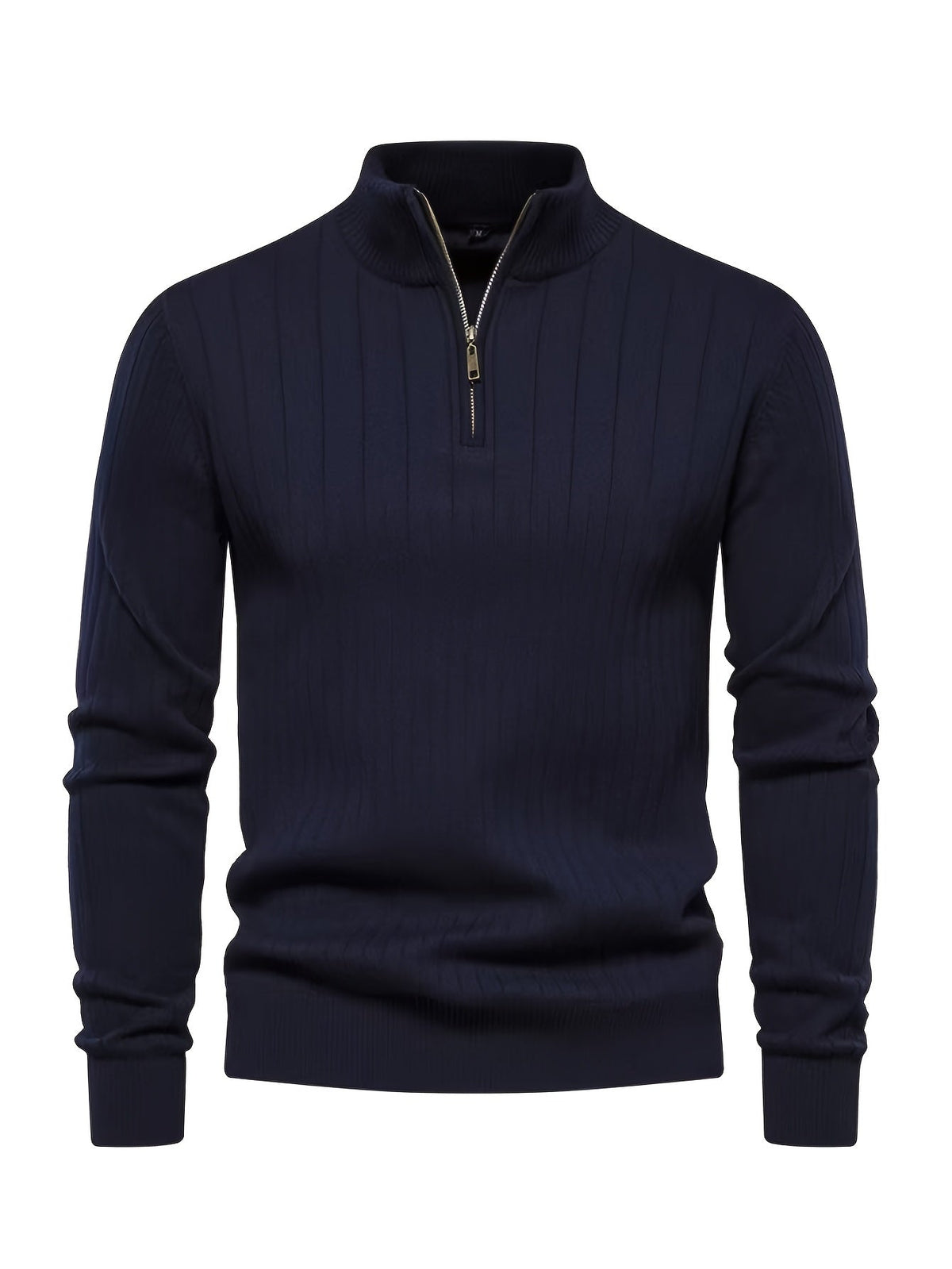 Joel | Men's Stand Collar Quarter Zip Knit Sweater – Soft Pullover