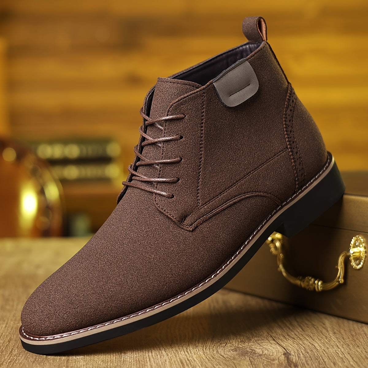 Pete | Men's Cushioned Lace Up Winter Boots – Light Brown