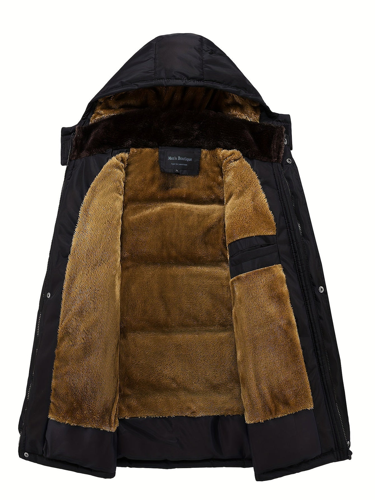 Sam | Men's Plush Lined Hooded Winter Jacket – Insulated Winter Coat