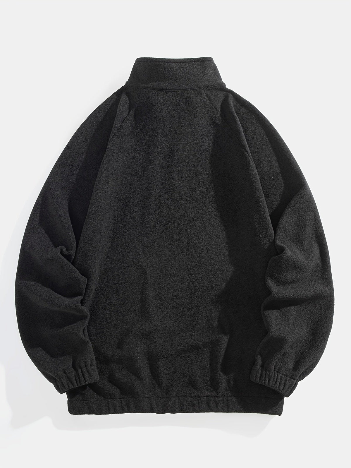 Emil | Men's Embroidered Quarter Zip Sweatshirt – Black