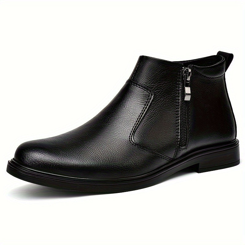 Dale | Men's Warm Lined Winter Boots – Zip Up Ankle Boots