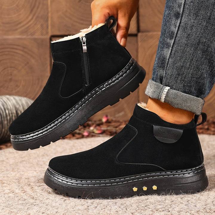 Joel | Men's Plush Lined Winter Boots – Black
