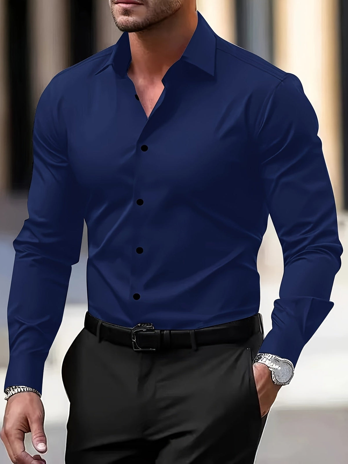 Ryan | Men's Tailored Dress Shirt – Long Sleeve Smart Shirt