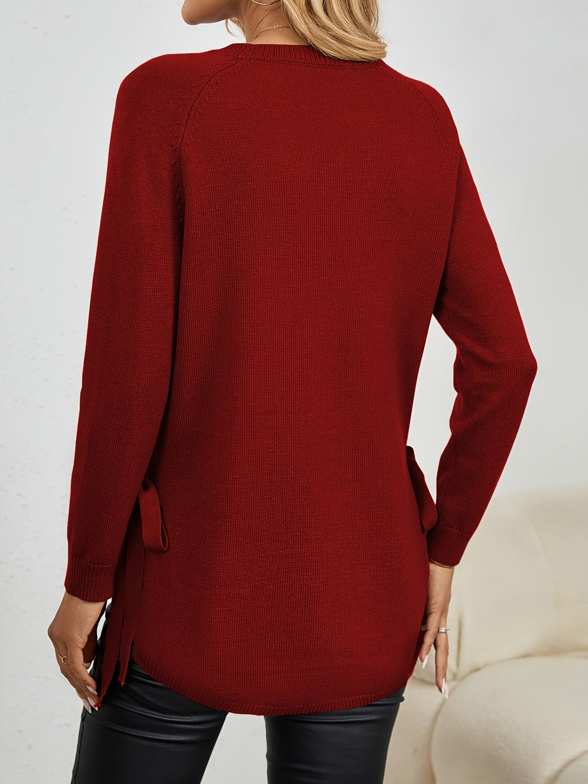 Uma | Women's Longline Knit Sweater – Relaxed Drape Pullover Tunic