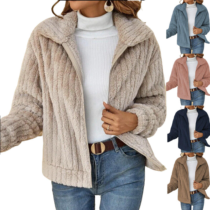 Ella | Women's Relaxed Fit Hooded Winter Jacket – Zip Front Winter Coat