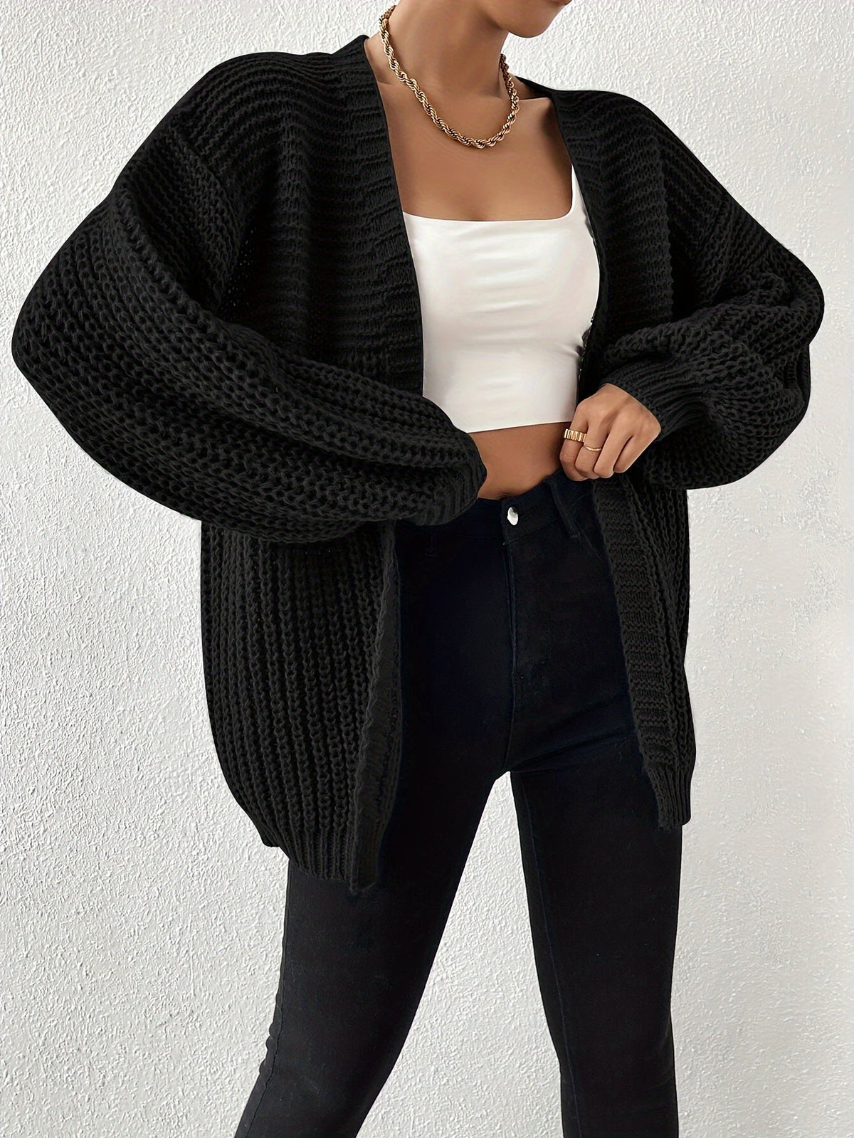 Vera | Women's Chunky Knit Cardigan Sweater – Open Front Cardigan