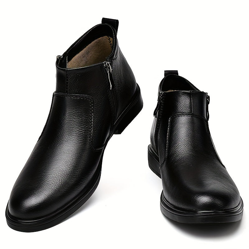 Dale | Men's Warm Lined Winter Boots – Zip Up Ankle Boots