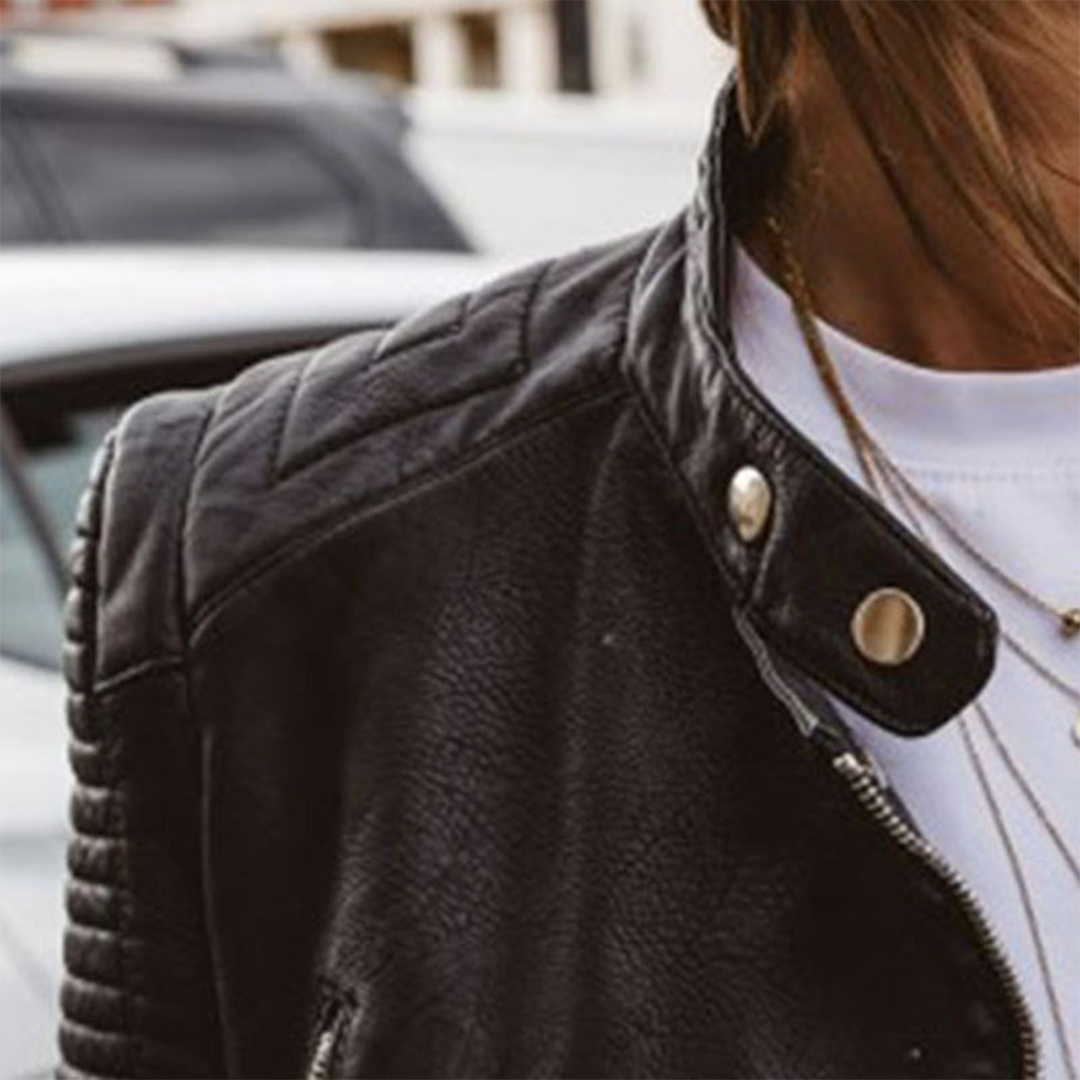 Beth | Women's Tailored Genuine Leather Jacket – Zip Pocket Jacket
