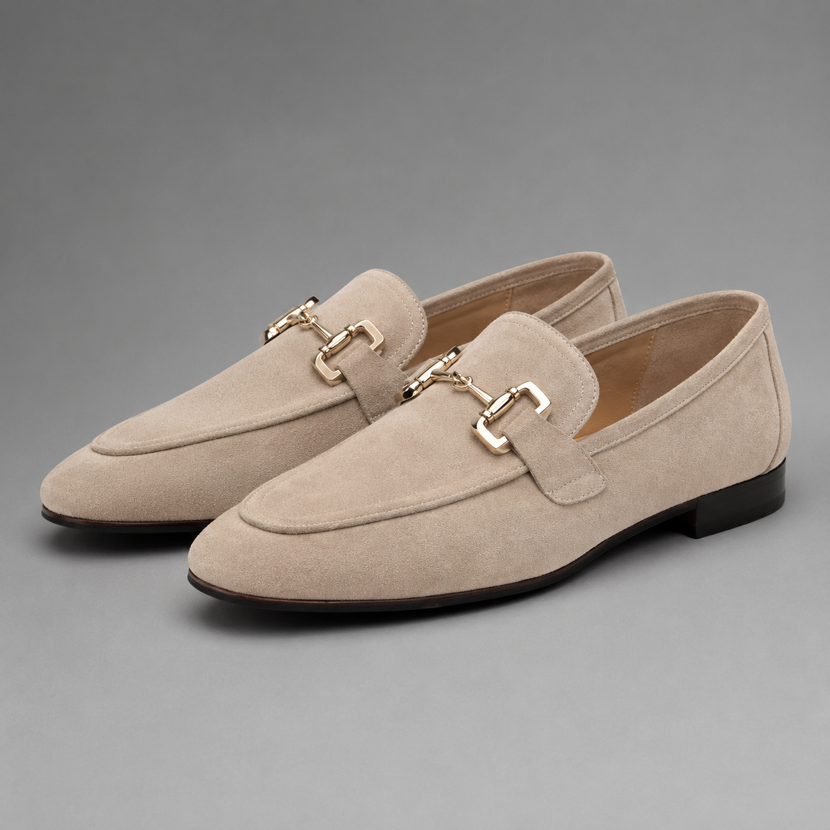 Vince | Men's Suede Look Horsebit Dress Shoes – Slip On Loafers
