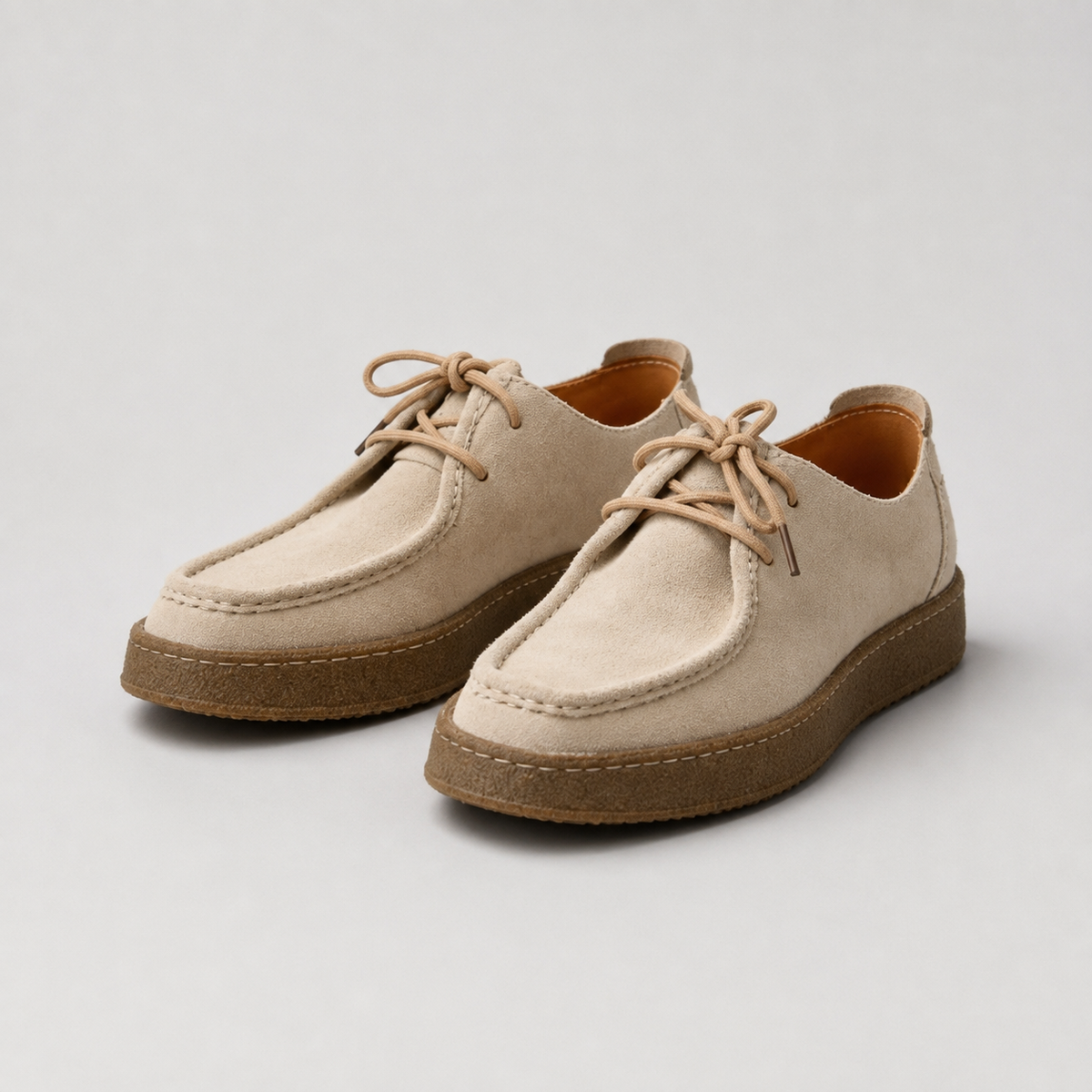 Finn | Men's Suede Look Moccasin Loafers – Crepe Sole Slip On Shoes