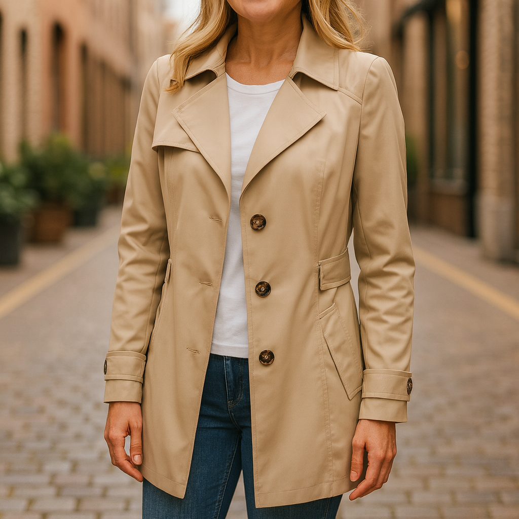 Pearl | Women's Tailored Trench Coat – Timeless Day to Evening Coat