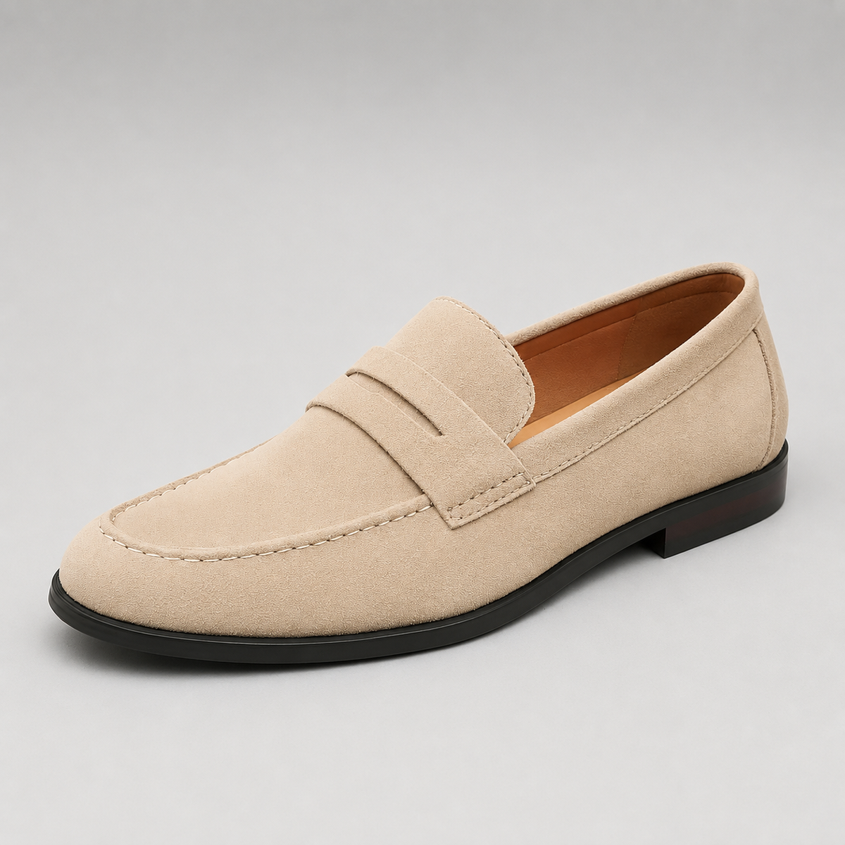 Gabe | Men's Slip-On Dress Shoes – Suede Look Penny Loafers