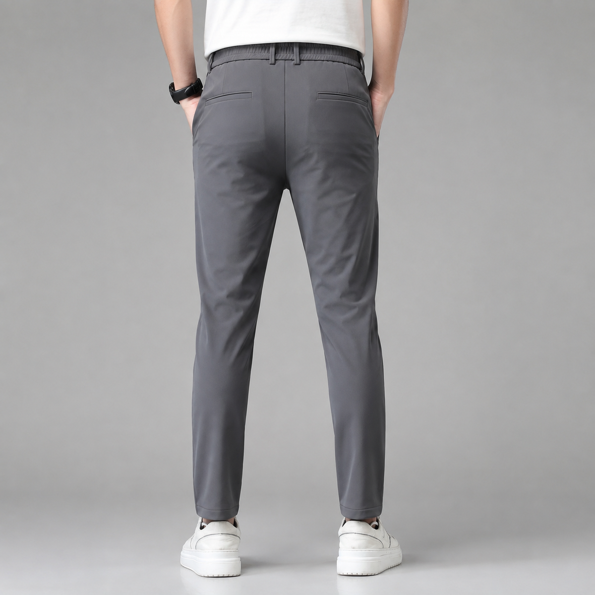 Gabe | Men's Slim Fit Stretch Dress Pants – Straight Leg Trousers