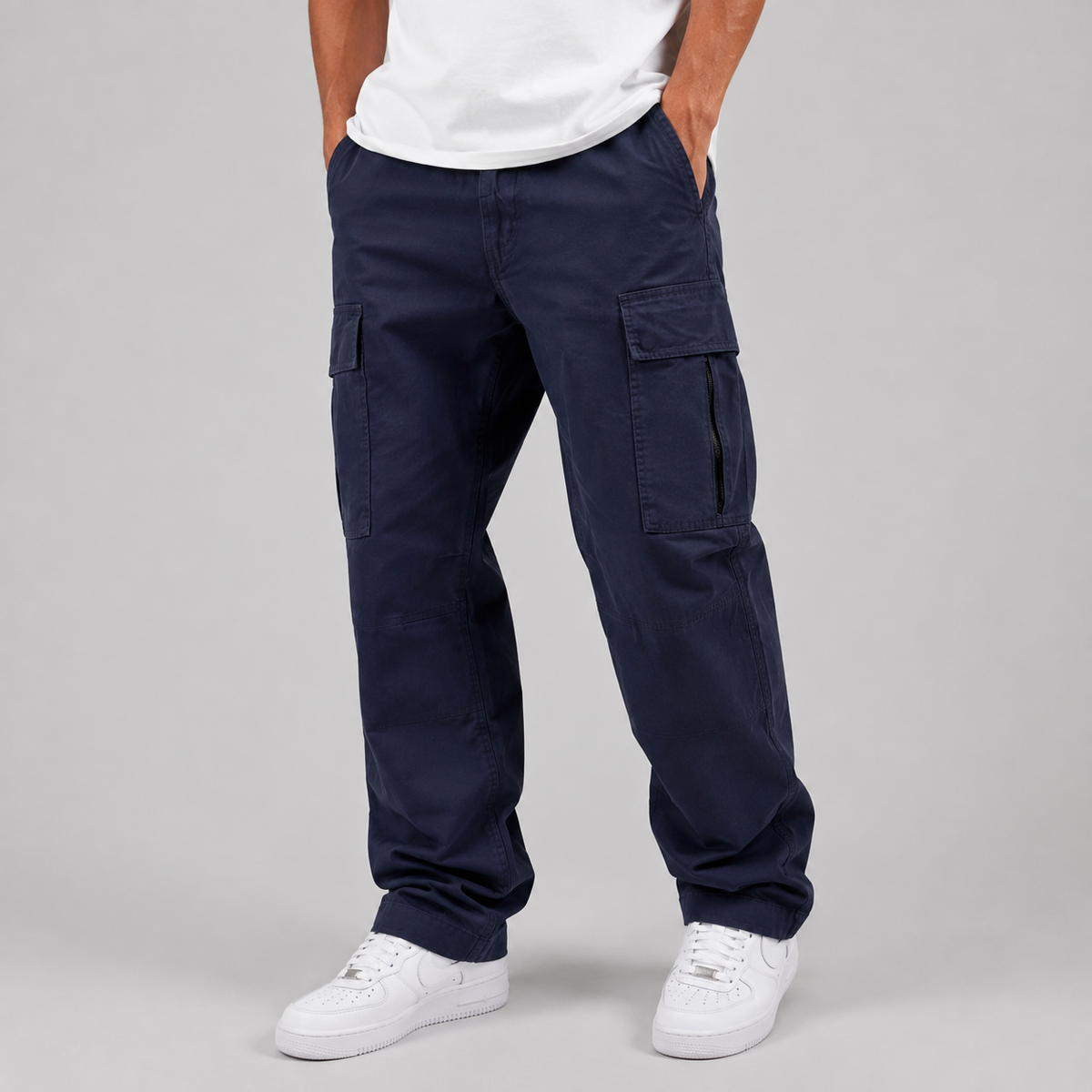 Cole | Men's Drawstring Cargo Pants – Relaxed Fit Utility Trousers