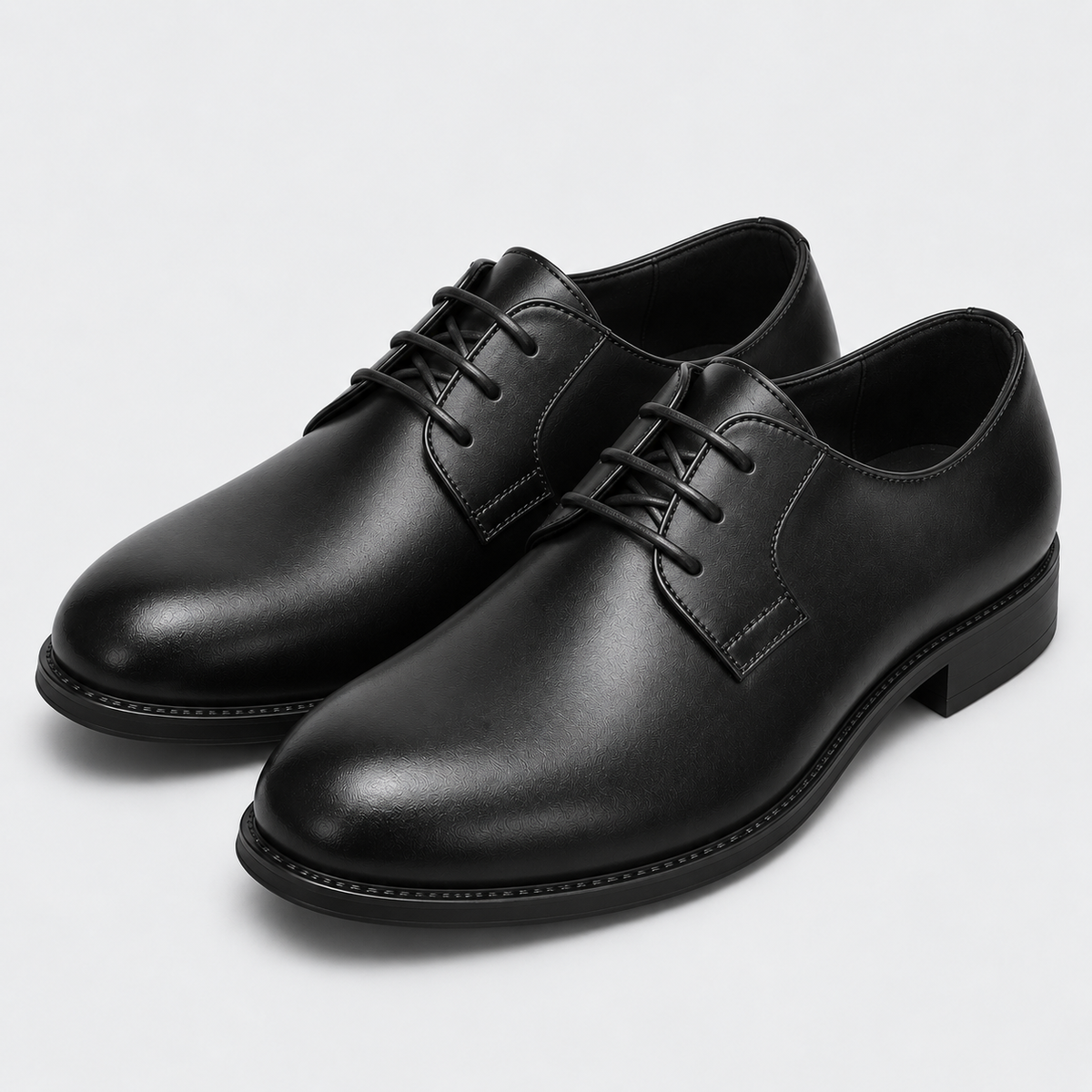 Leo | Men's Derby Dress Shoes – Leather Look Lace Up Formal Shoes
