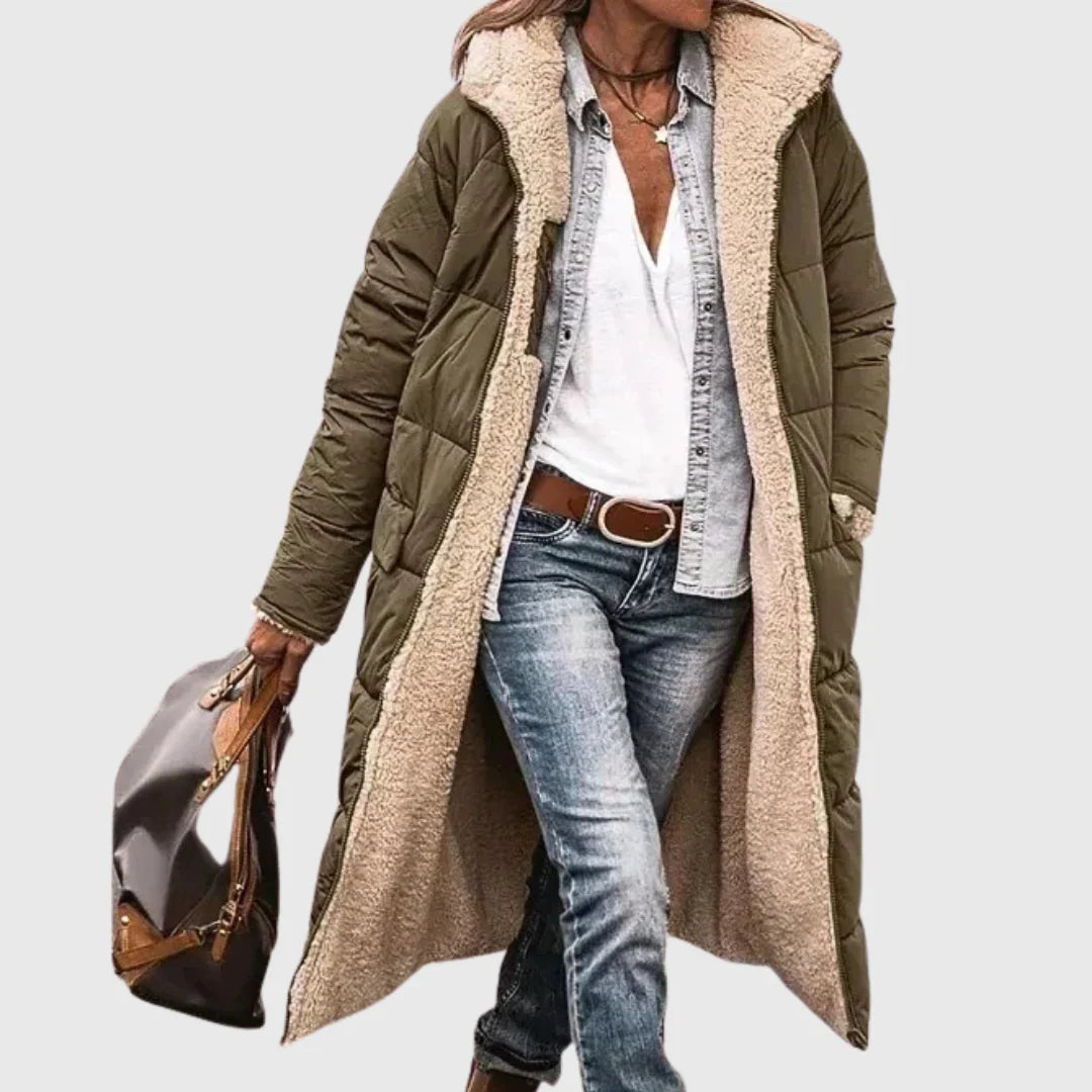 Nora | Women's Plush Lined Winter Coat – Warm Cozy Winter Jacket
