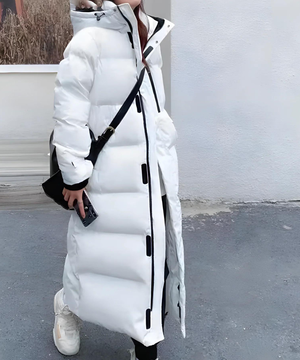 Esme | Women's Longline Down Puffer Jacket – Hooded Winter Coat