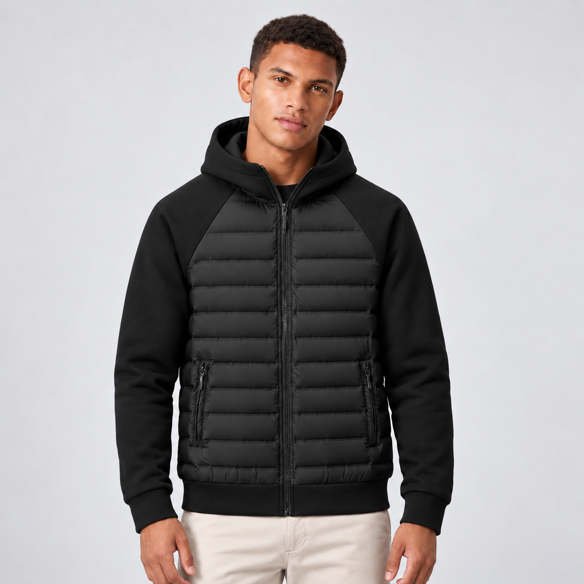 Ian | Men's Hooded Quilted Winter Jacket – Lightweight Down Puffer Jacket