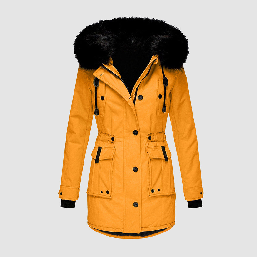 Noor | Women's Waterproof Faux Fur Hood Winter Coat – Longline Parka