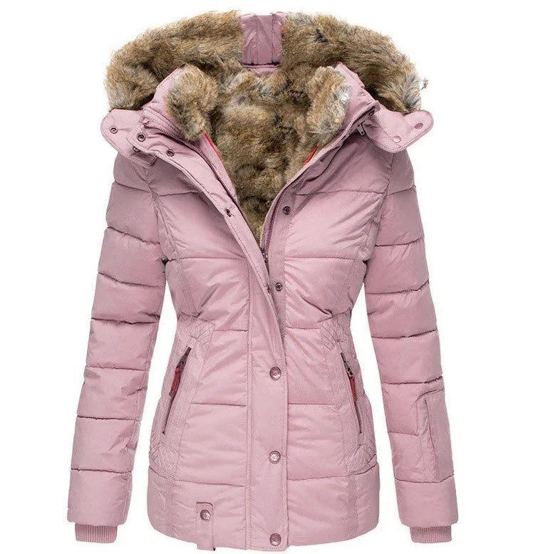 Marisol | Women's Fitted Warm Quilted Jacket – Pink
