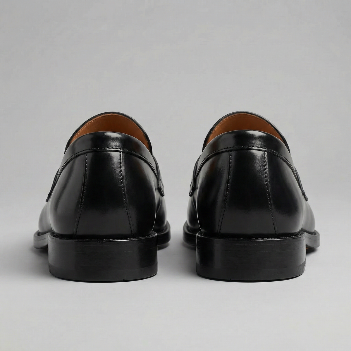 Miles | Men's Leather Look Penny Loafers – Slip On Dress Shoes
