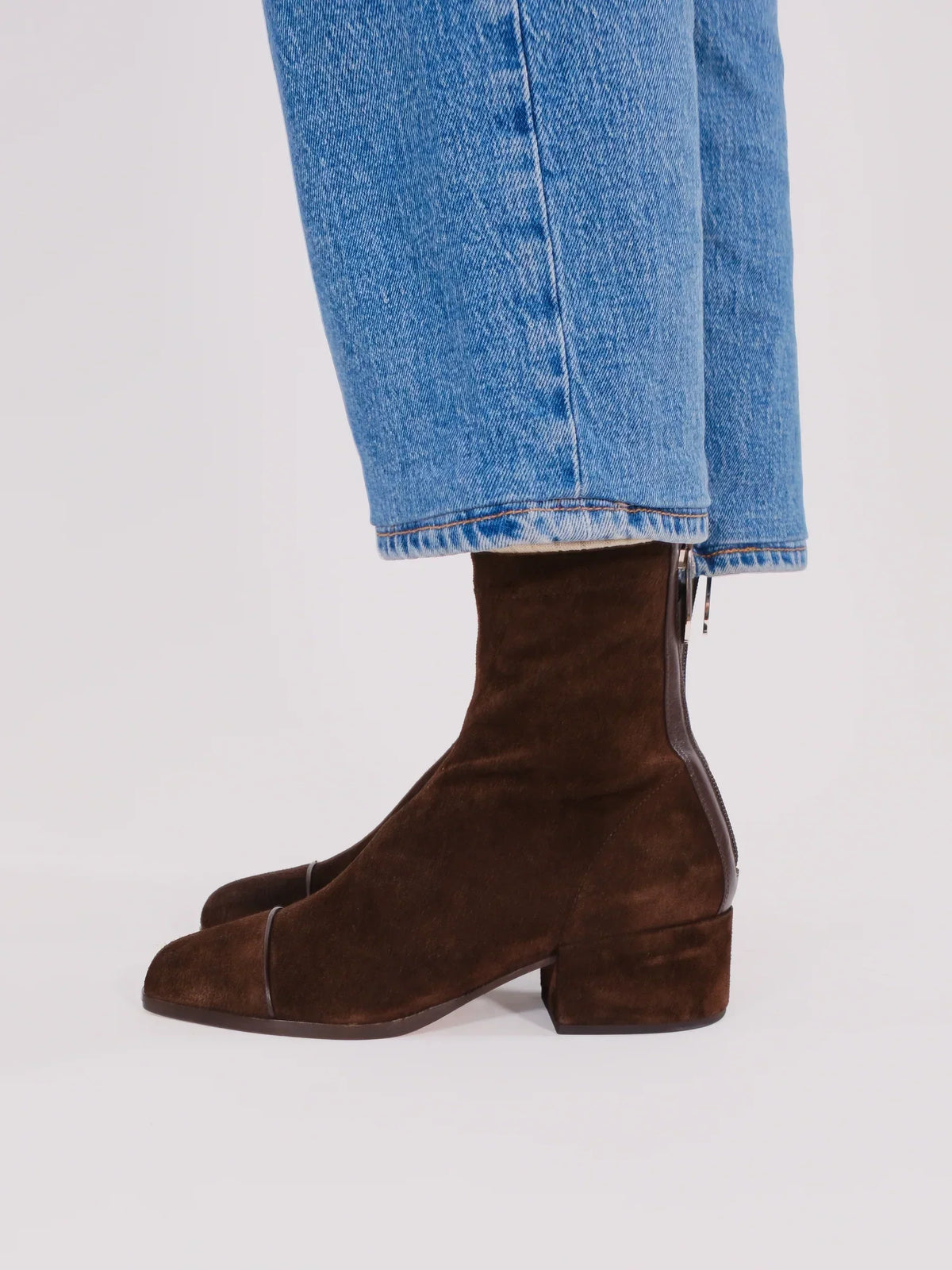 Sadie | Women's Suede Look Ankle Boots – Minimalist Fall Boots