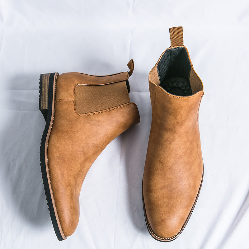Lucas | Men's Classic Chelsea Boots – Pull-On Tapered Toe Fall Boots