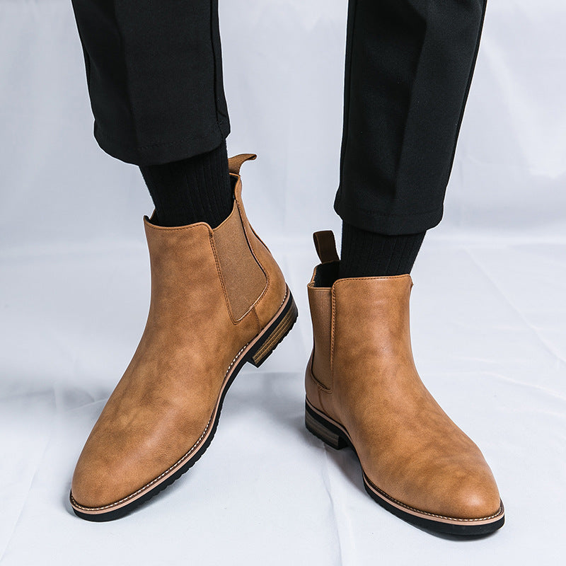 Lucas | Men's Classic Chelsea Boots – Pull-On Tapered Toe Fall Boots