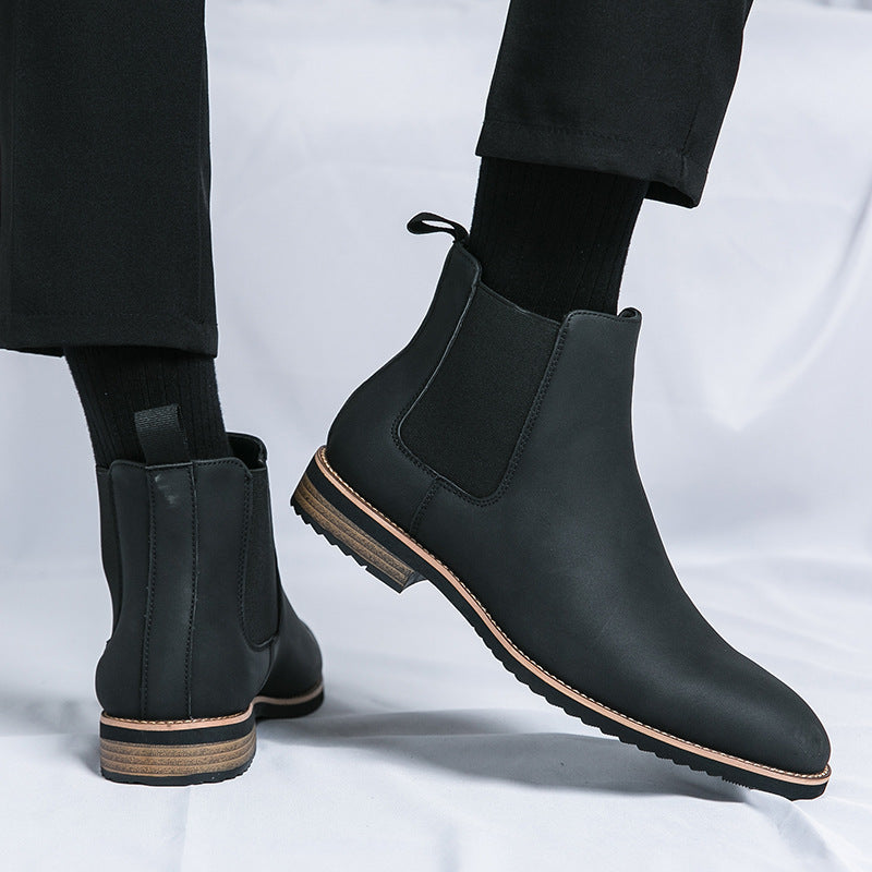 Lucas | Men's Classic Chelsea Boots – Pull-On Tapered Toe Fall Boots