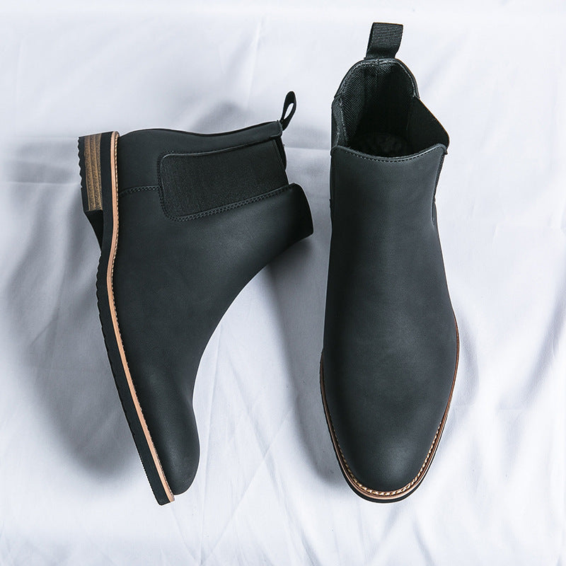 Lucas | Men's Classic Chelsea Boots – Pull-On Tapered Toe Fall Boots