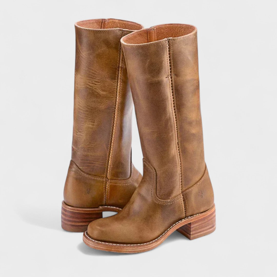 Margot | Women's Riding Knee High Boots – Light Brown