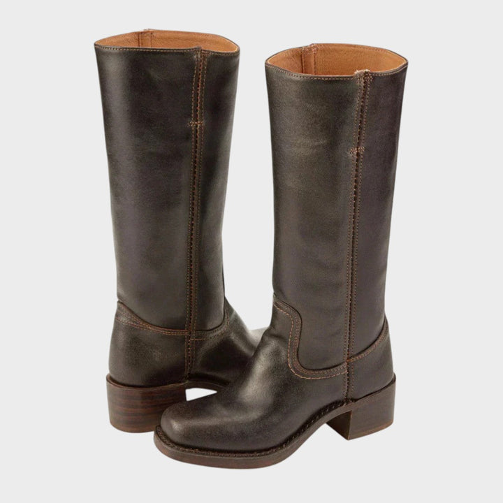 Margot | Women's Riding Knee High Boots – Dark Brown