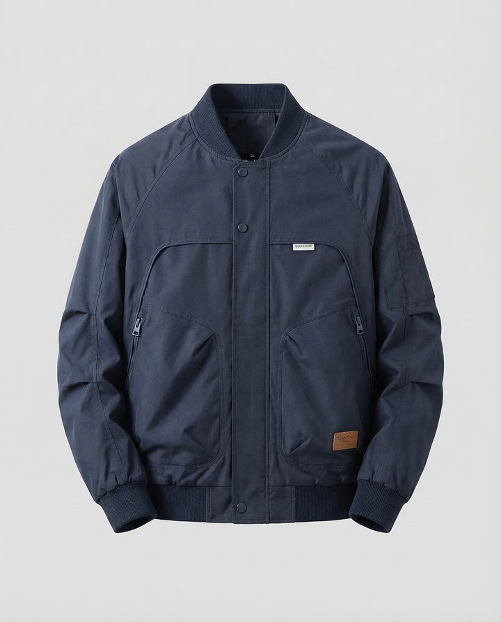 Tate | Men's Utility Bomber Jacket – Navy Blue