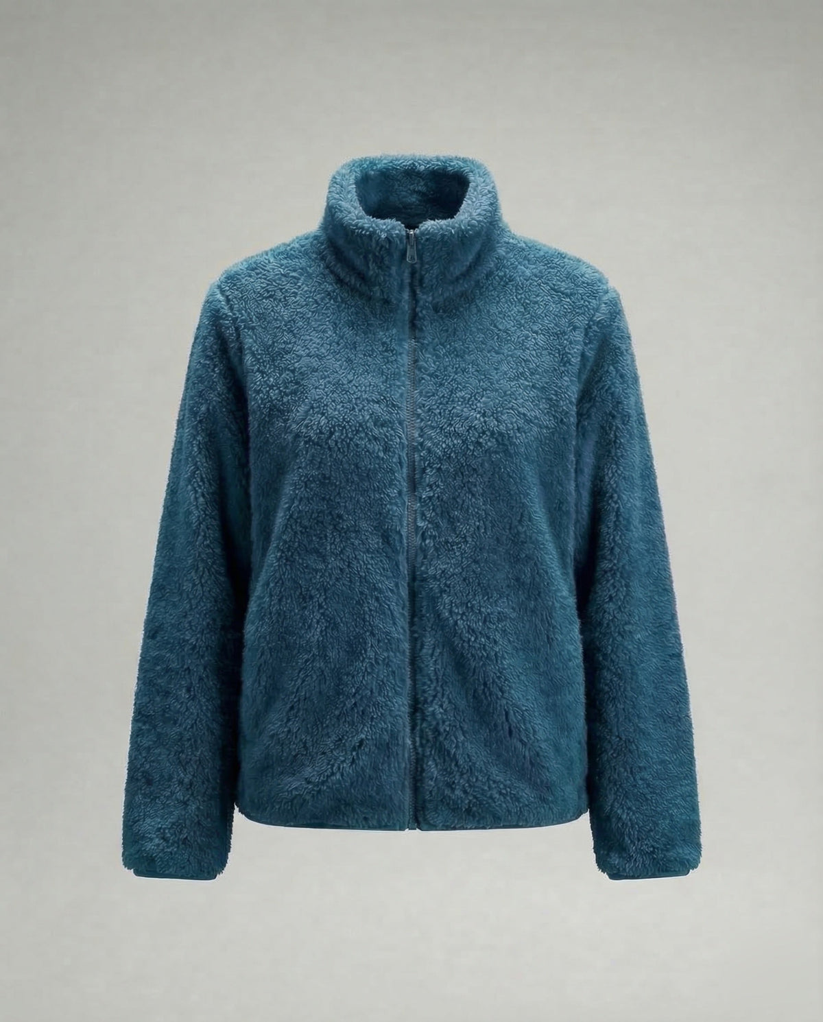 Wren | Women's Stand Collar Fleece Jacket – Dark Blue