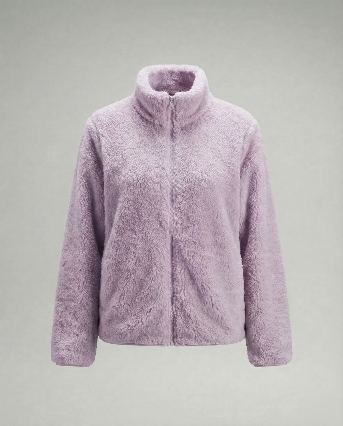 Wren | Women's Stand Collar Fleece Jacket – Light Purple