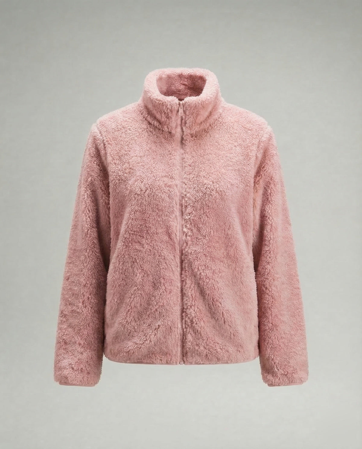 Wren | Women's Stand Collar Fleece Jacket – Pink