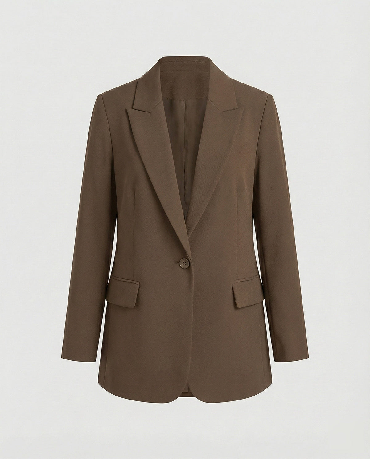 Zoe | Women's Belted Blazer – Dark Brown
