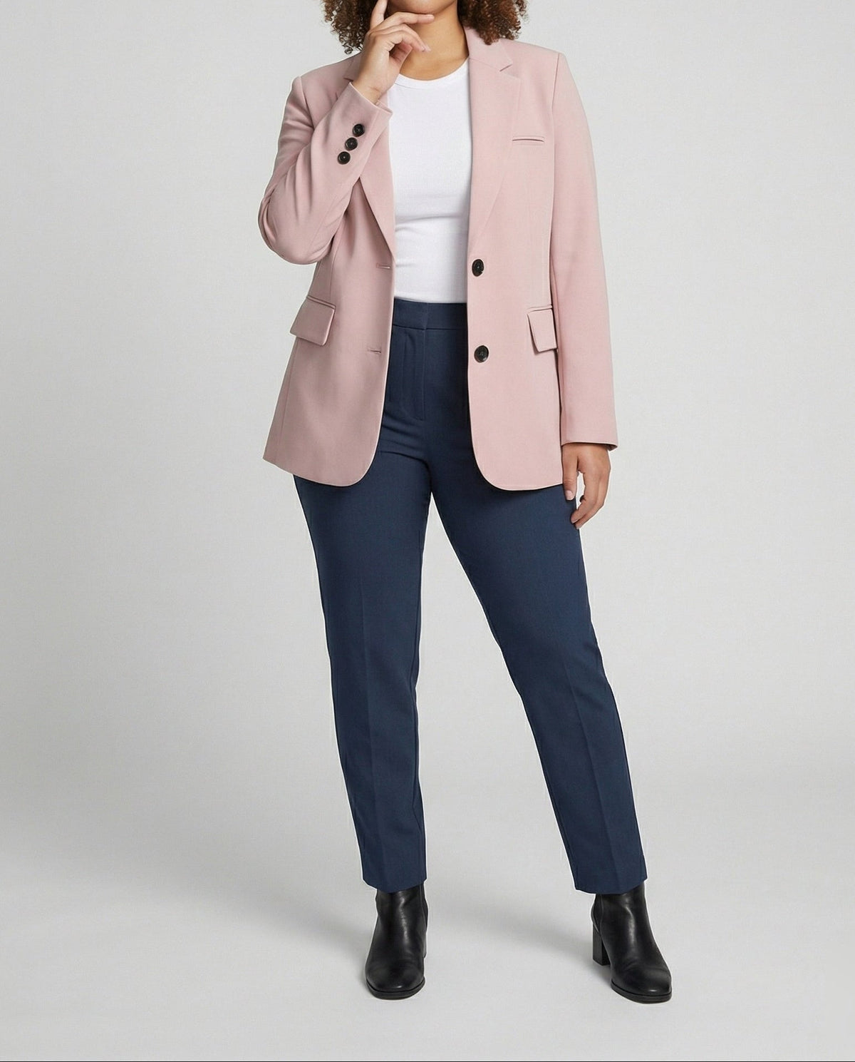 Alice | Women's Relaxed Fit Blazer – Two Button Longline Blazer